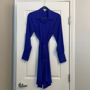 COPY - Gorgeous royal blue button up & tie dress